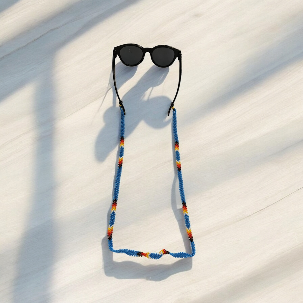 Artisan Handwoven Glasses Chain (Blue Sheep)-4