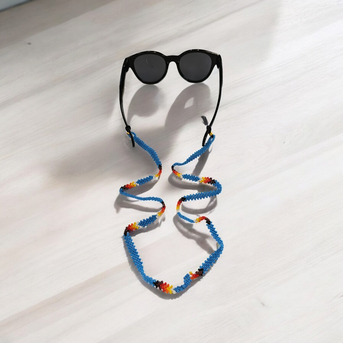 Artisan Handwoven Glasses Chain (Blue Sheep)-3