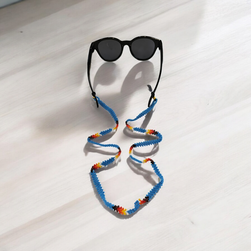 Artisan Handwoven Glasses Chain (Blue Sheep)-3