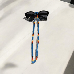Artisan Handwoven Glasses Chain (Blue Sheep)-1