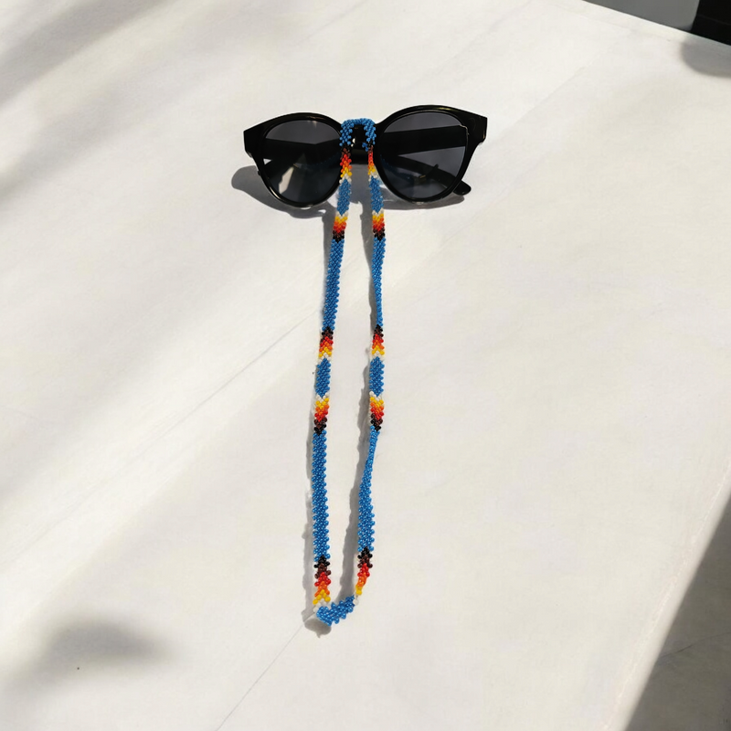 Artisan Handwoven Glasses Chain (Blue Sheep)-1