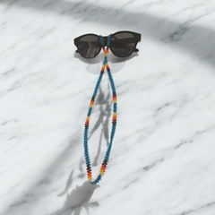 Artisan Handwoven Glasses Chain (Ocean Blue)-1