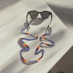 Artisan Handwoven Glasses Chain (Purple)-2