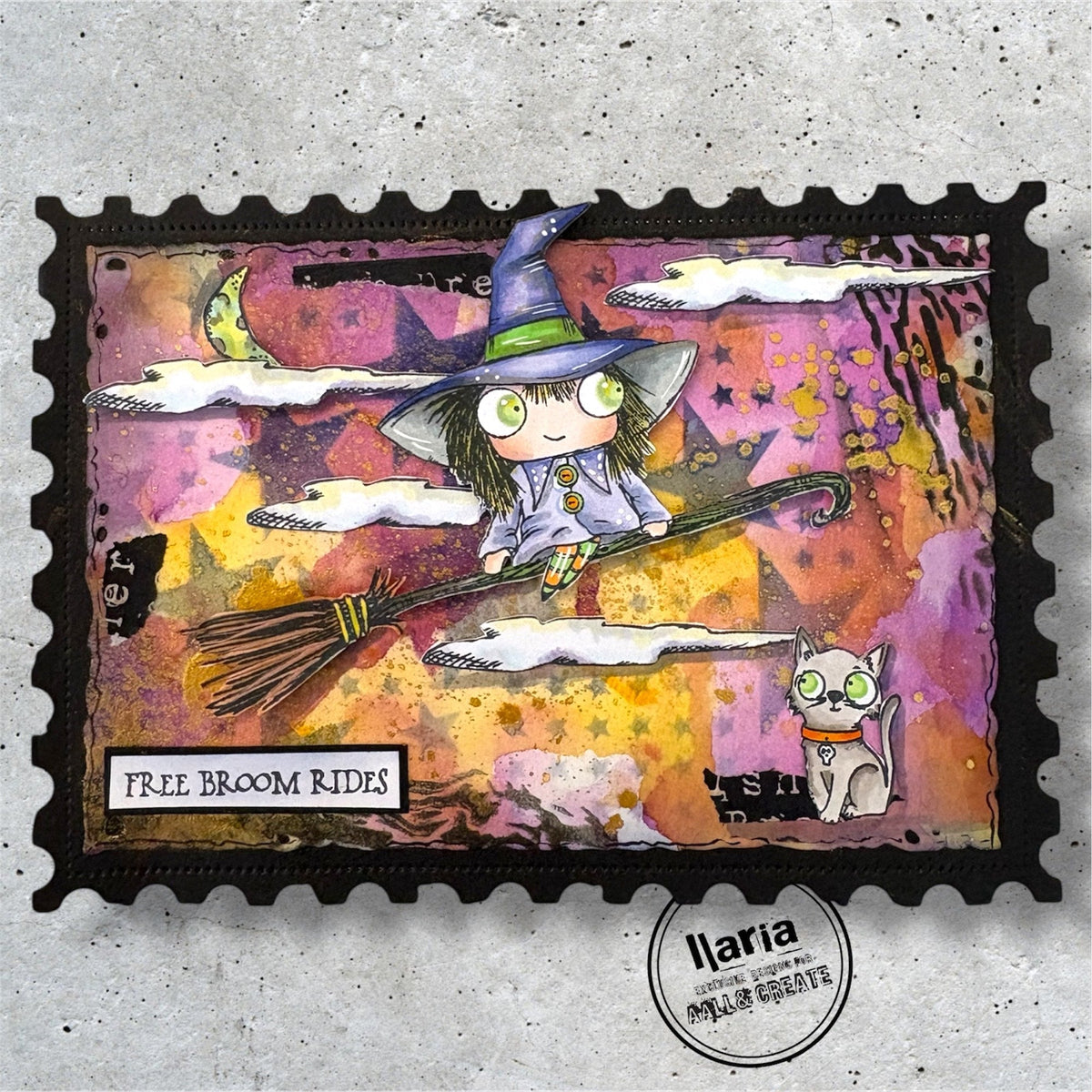 AALL and Create - A7 Stamp Set - Free Broom Rides-7