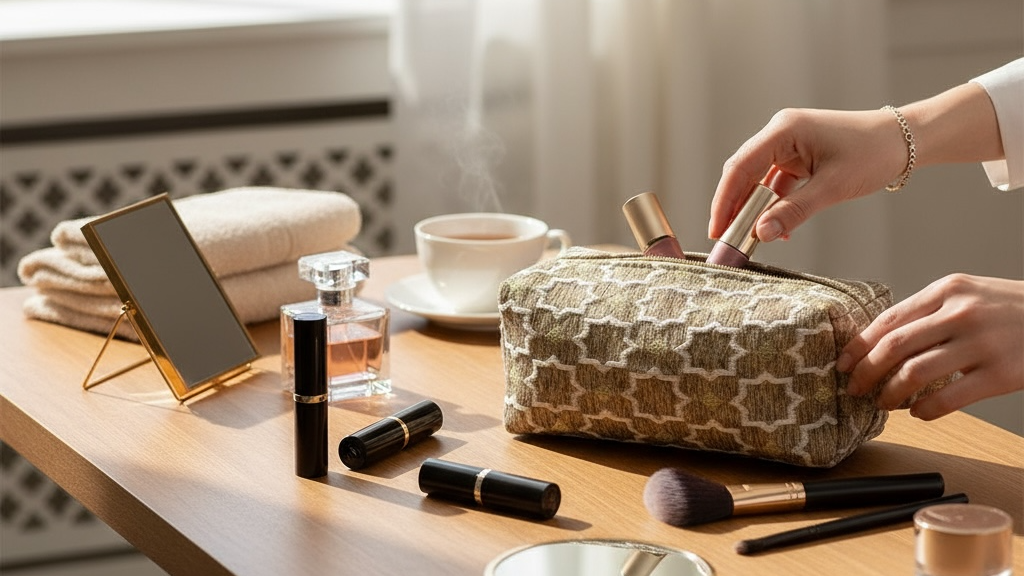Brocade Gold Travel Bag-1