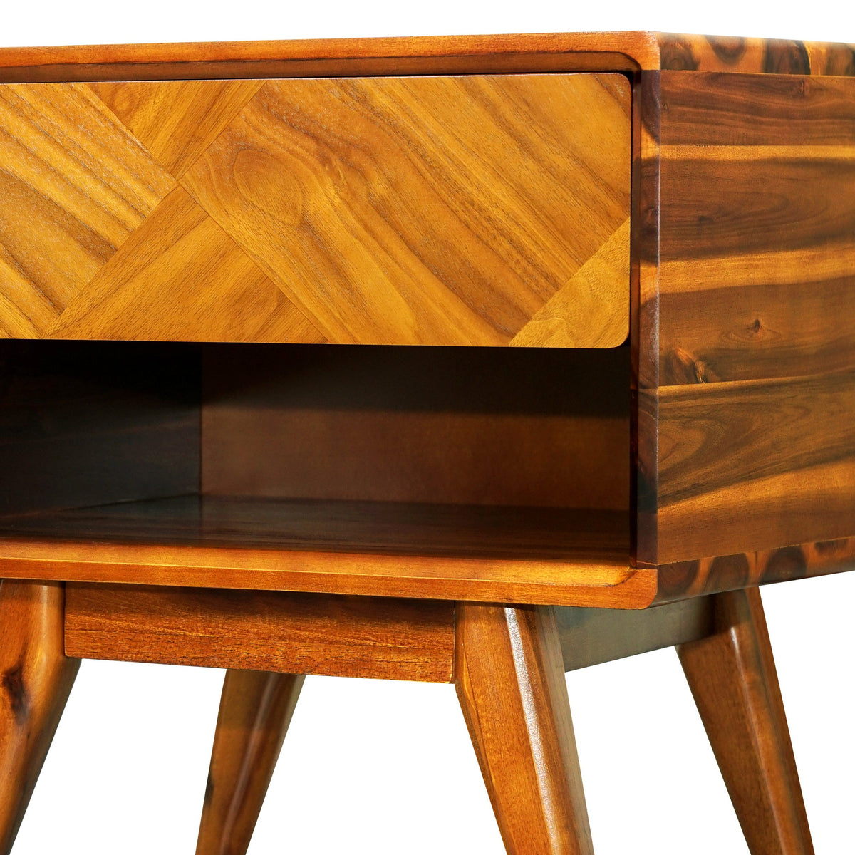 Laden Handcrafted Solid Wood Nightstand-7