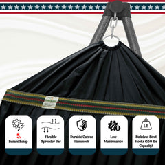 Uniki Canvas Hammock with Stand-6