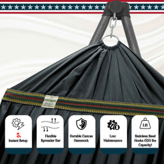 Uniki Canvas Hammock with Stand-42