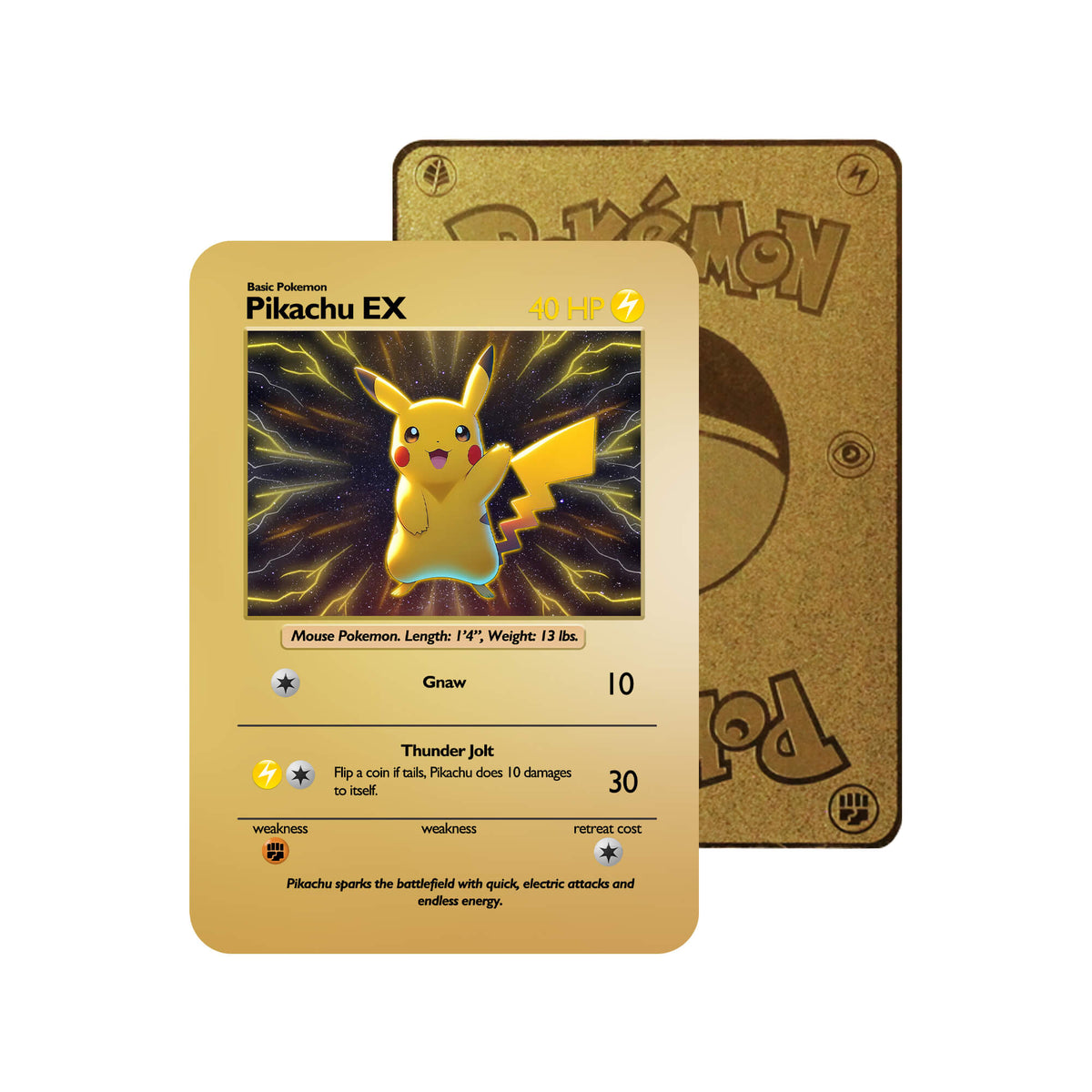 Pikachu EX Metal Orica Card-1