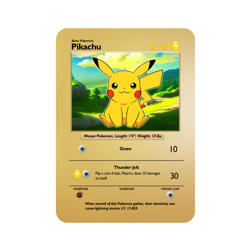 Pikachu Metal Orica Card-1