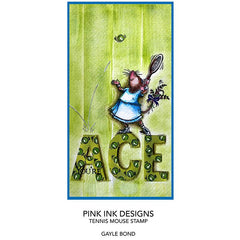 Pink Ink Designs Tennis Mouse A7 Clear Stamp-2