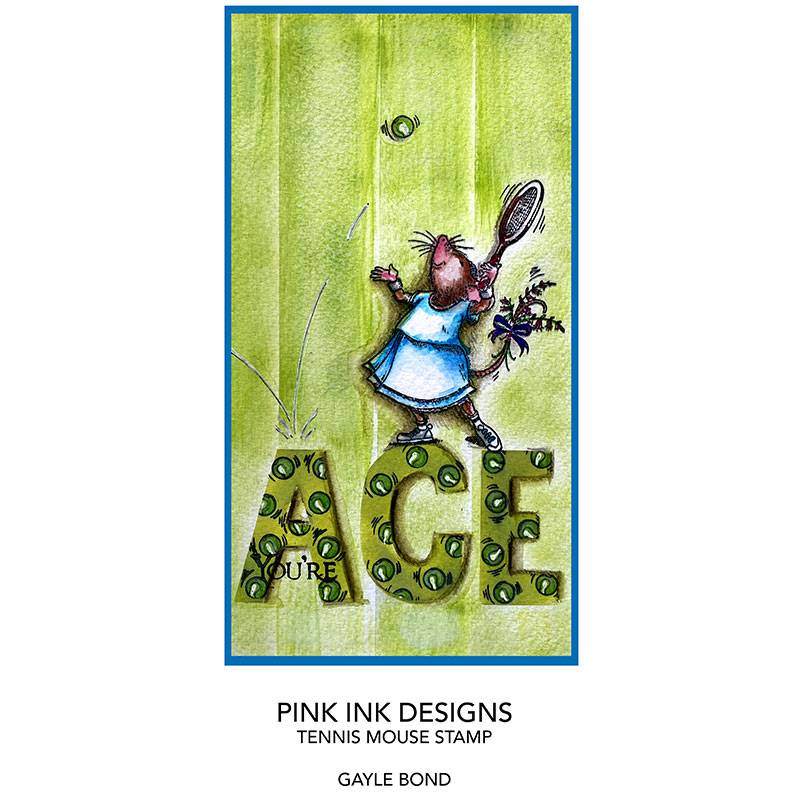 Pink Ink Designs Tennis Mouse A7 Clear Stamp-2