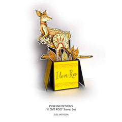 Pink Ink Designs I Love Roo 6 in x 8 in Clear Stamp Set-5