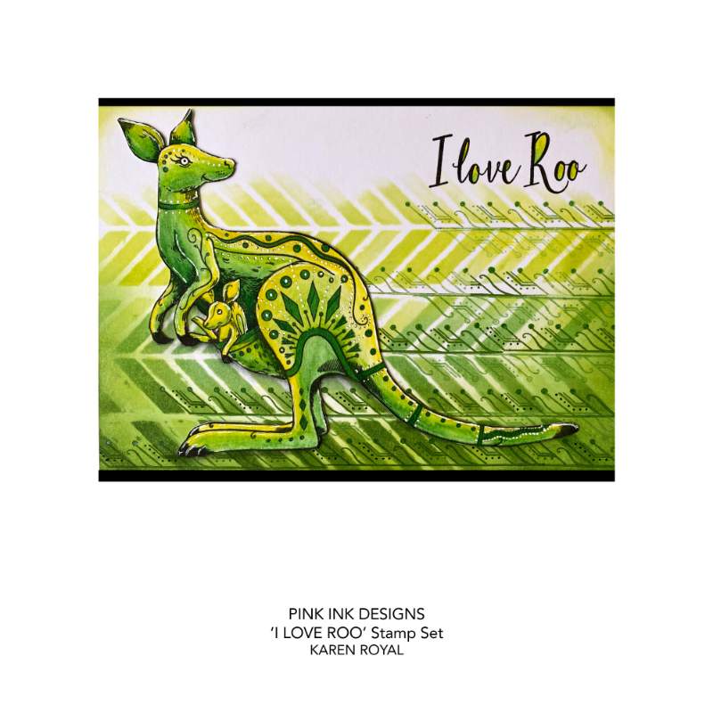 Pink Ink Designs I Love Roo 6 in x 8 in Clear Stamp Set-3