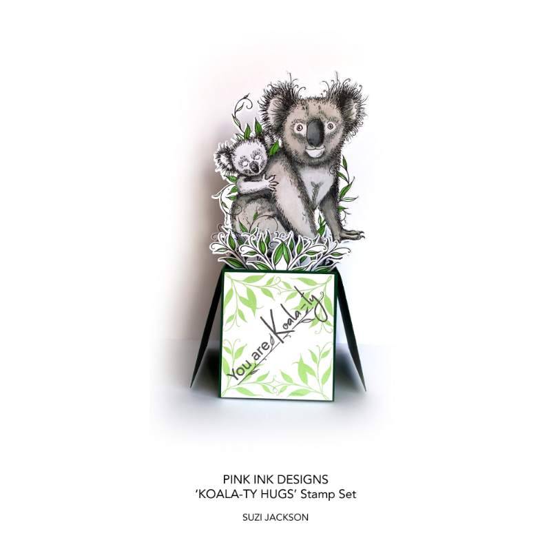 Pink Ink Designs Koala-ty Hugs 6 in x 8 in Clear Stamp Set-6
