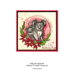 Pink Ink Designs Koala-ty Hugs 6 in x 8 in Clear Stamp Set-4