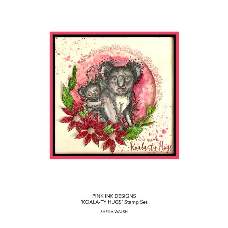 Pink Ink Designs Koala-ty Hugs 6 in x 8 in Clear Stamp Set-4