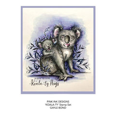 Pink Ink Designs Koala-ty Hugs 6 in x 8 in Clear Stamp Set-2