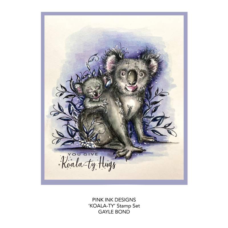 Pink Ink Designs Koala-ty Hugs 6 in x 8 in Clear Stamp Set-2