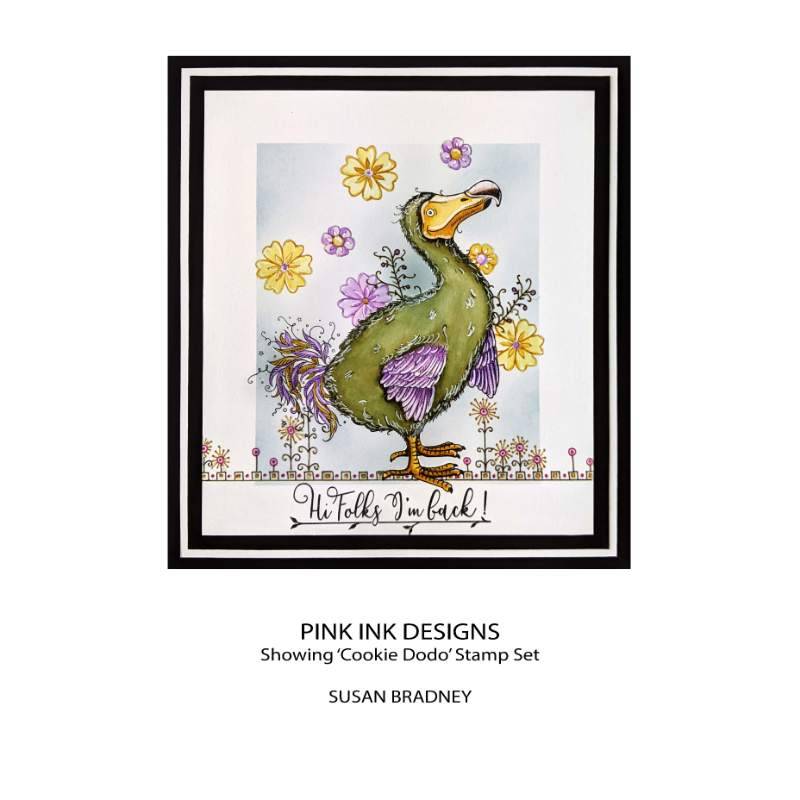 Pink Ink Designs Cookie Dodo 6 in x 8 in Clear Stamp Set-3