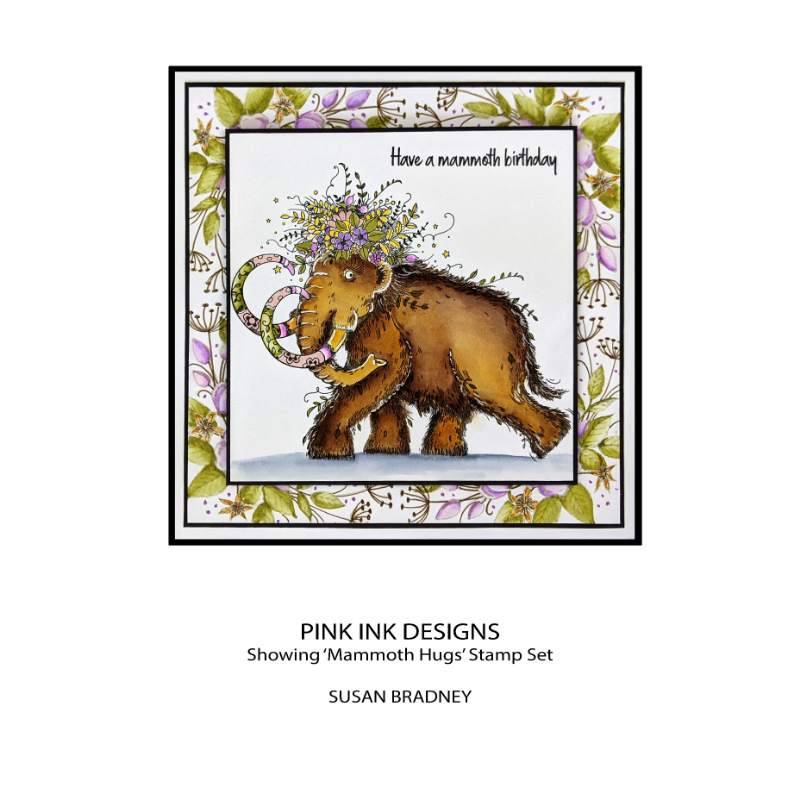Pink Ink Designs Mammoth Hugs 6 in x 8 in Clear Stamp Set-3