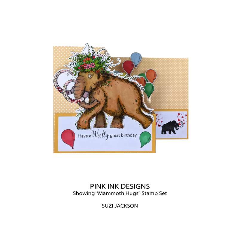 Pink Ink Designs Mammoth Hugs 6 in x 8 in Clear Stamp Set-2