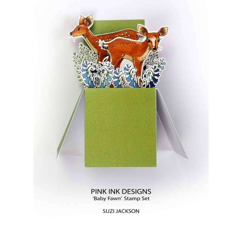 Pink Ink Designs Fawn 6 in x 8 in Clear Stamp Set-2