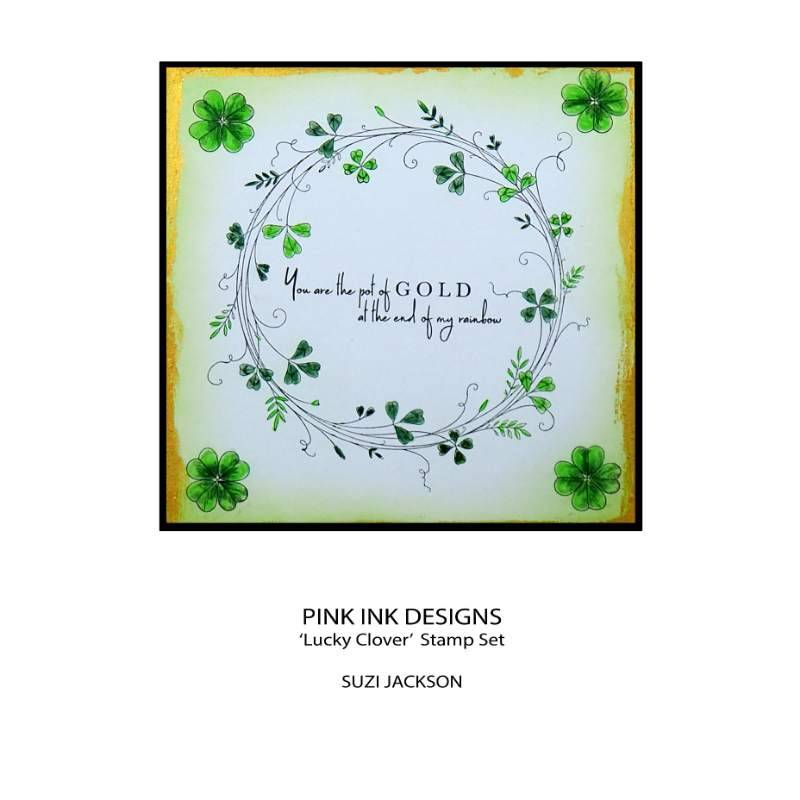Pink Ink Designs Lucky Clover 6 in x 8 in Clear Stamp Set-2