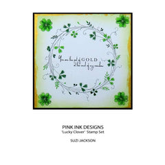 Pink Ink Designs Lucky Clover 6 in x 8 in Clear Stamp Set-2