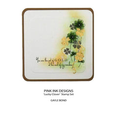 Pink Ink Designs Lucky Clover 6 in x 8 in Clear Stamp Set-9