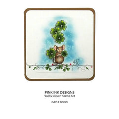 Pink Ink Designs Lucky Clover 6 in x 8 in Clear Stamp Set-8