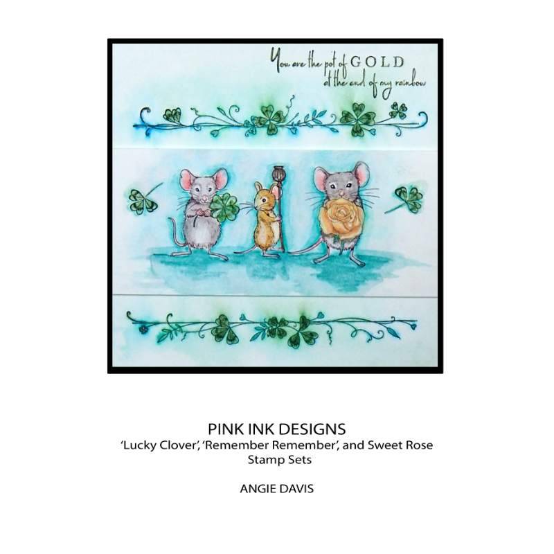 Pink Ink Designs Lucky Clover 6 in x 8 in Clear Stamp Set-14