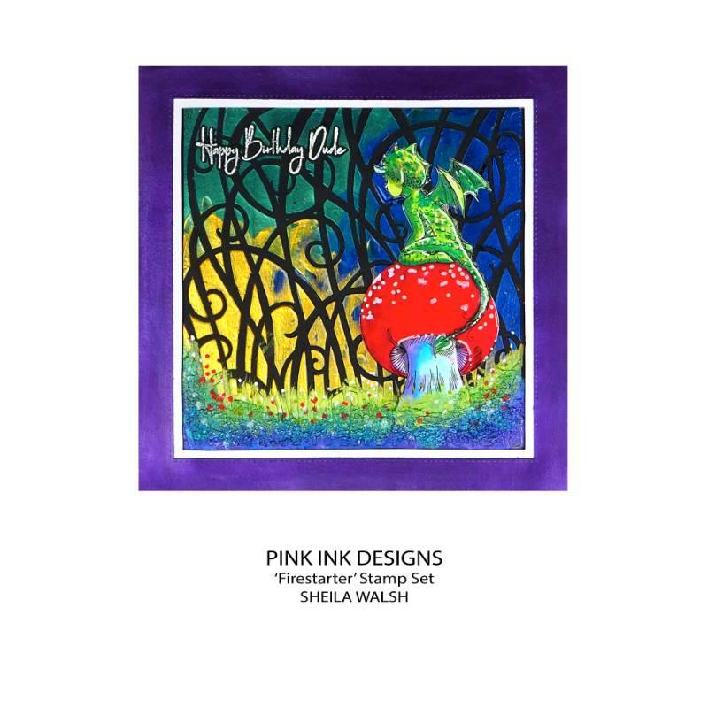 Pink Ink Designs Firestarter 6 in x 8 in Clear Stamp Set-5