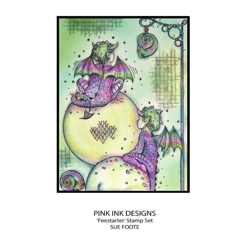 Pink Ink Designs Firestarter 6 in x 8 in Clear Stamp Set-3