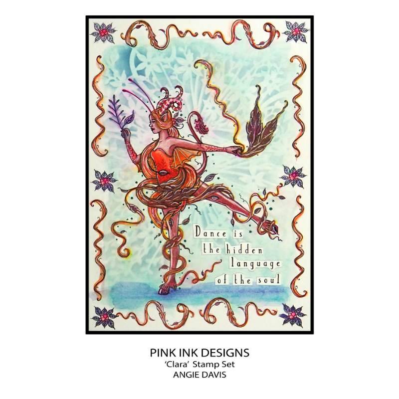 Pink Ink Designs Clara 6 in x 8 in Clear Stamp Set-10