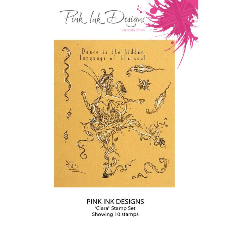 Pink Ink Designs Clara 6 in x 8 in Clear Stamp Set-4