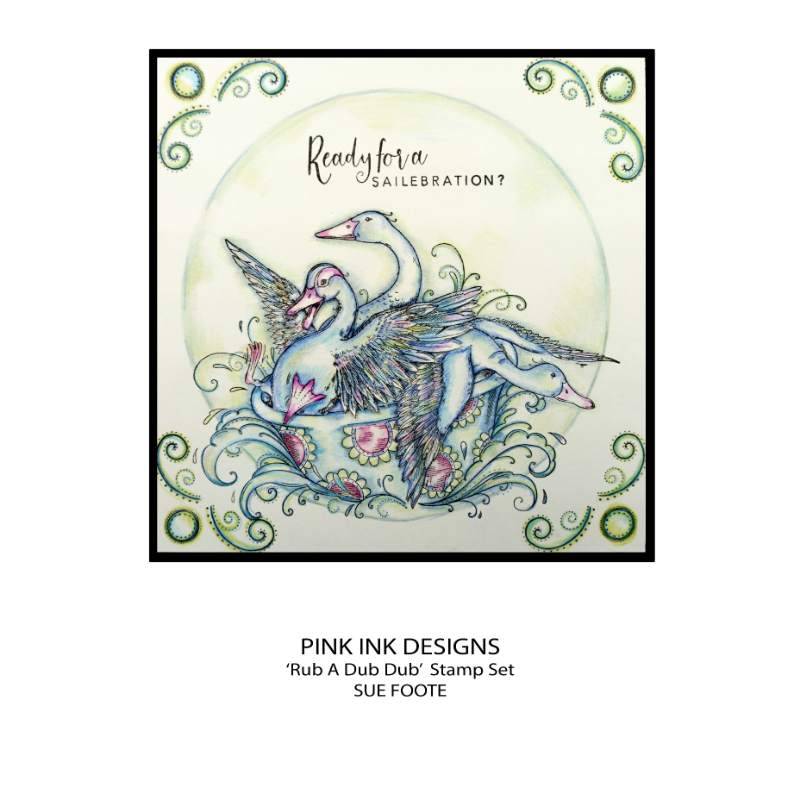 Pink Ink Designs Rub A Dub Dub 6 in x 8 in Clear Stamp Set-3