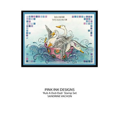 Pink Ink Designs Rub A Dub Dub 6 in x 8 in Clear Stamp Set-7