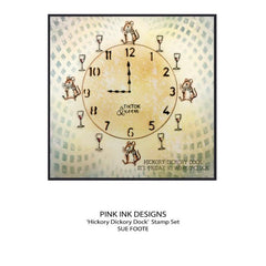 Pink Ink Designs Hickory Dickory Dock 6 in x 8 in Clear Stamp Set-11