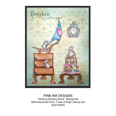 Pink Ink Designs Hickory Dickory Dock 6 in x 8 in Clear Stamp Set-12