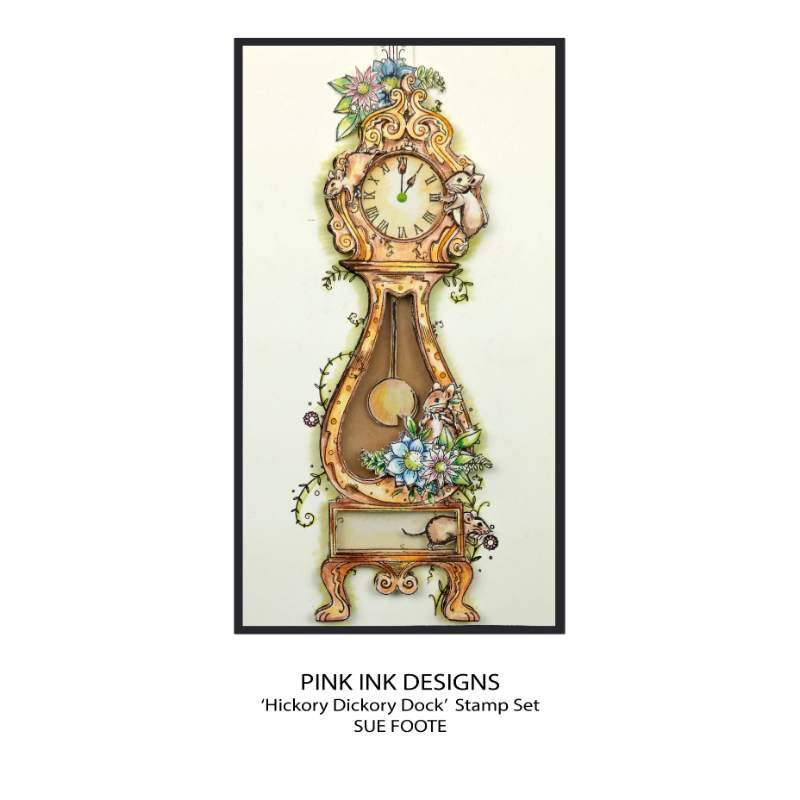 Pink Ink Designs Hickory Dickory Dock 6 in x 8 in Clear Stamp Set-14