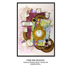 Pink Ink Designs Hickory Dickory Dock 6 in x 8 in Clear Stamp Set-3