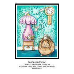Pink Ink Designs Hickory Dickory Dock 6 in x 8 in Clear Stamp Set-5
