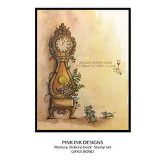 Pink Ink Designs Hickory Dickory Dock 6 in x 8 in Clear Stamp Set-6
