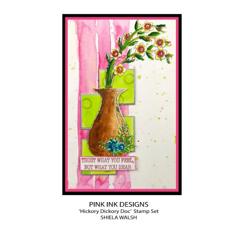 Pink Ink Designs Hickory Dickory Dock 6 in x 8 in Clear Stamp Set-9