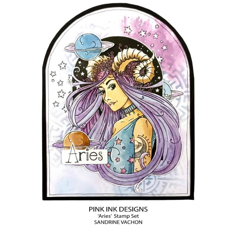 Pink Ink Designs Aries Trailblazer 6 in x 8 in Clear Stamp Set-10