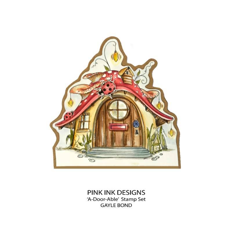Pink Ink Designs A-Door-Able 6 in x 8 in Clear Stamp Set-12