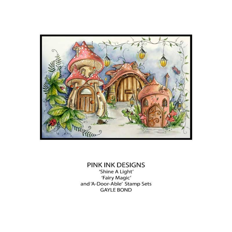 Pink Ink Designs A-Door-Able 6 in x 8 in Clear Stamp Set-7