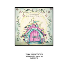 Pink Ink Designs A-Door-Able 6 in x 8 in Clear Stamp Set-4