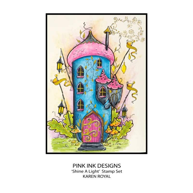 Pink Ink Designs Shine A Light 6 in x 8 in Clear Stamp Set-8